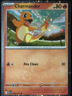 TAIL SWIRL 🌀💫 Charmander 020/217 Cosmos Holo Ascended ASC Pokemon Card NM #1 - Image 1