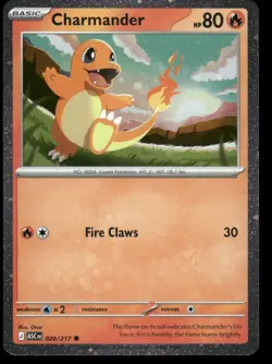 TAIL SWIRL 🌀💫 Charmander 020/217 Cosmos Holo Ascended ASC Pokemon Card NM #1 - Image 2