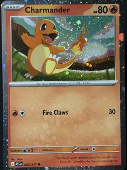 TAIL SWIRL 🌀💫 Charmander 020/217 Cosmos Holo Ascended ASC Pokemon Card NM #2 - Image 1