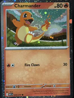 TAIL SWIRL 🌀💫 Charmander 020/217 Cosmos Holo Ascended ASC Pokemon Card NM #2 - Image 4