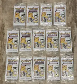 Pokemon TCG Lot Of 14 General Mills 25th Anniversary 3-card Booster Pack Sealed - Image 2
