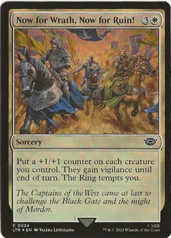 Now for Wrath Now For Ruin 24 Common MTG Lord of the Rings Middle Earth NM/M - Image 1