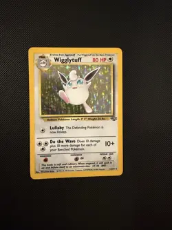 Pokemon TCG Wigglytuff Holo Rare Card 16/64 Unlimited Jungle 1999 WOTC VintageMP - Image 1