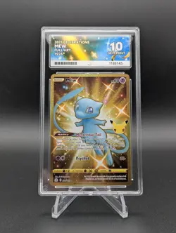 Pokemon Gold Mew TCG Celebrations Holo Card 025/025 ACE 10 GEM MINT - Image 1