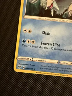 POKEMON TCG: BEARTIC 049/189 HOLIDAY CALENDER STAMPED PROMO CARD NM - Image 3
