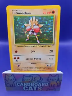 Hitmonchan 7/102 Holo Rare Base Set 1999 Pokemon Card WOTC - Image 1