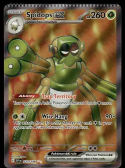 Pokemon Cards Spidops ex 223/198 Scarlet & Violet Ultra Rare NM *CRIMP ERROR* - Image 1