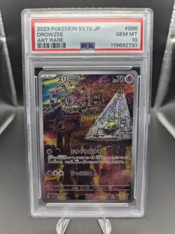 PSA 10 Drowzee AR 086/078 SV1v Scarlet Violet Pokemon Card Japanese 2023 - Image 1