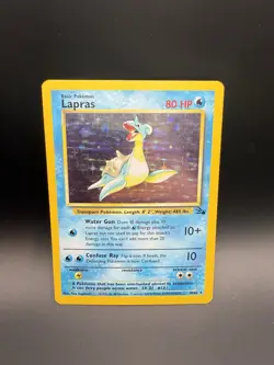 Lapras 10/62 Fossil Unlimited Holo Rare Pokemon TCG Card LP - 1999 WOTC - Image 1