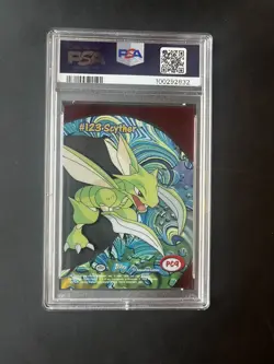 2000 Topps Pokemon TV #PC9 Scyther Clear Card Animation Series 3 PSA 9 MINT - Image 2