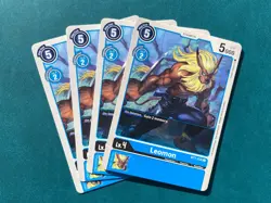 Leomon BT1-035 Playset Release Special Booster 1.0 Digimon Card Game x4 - Image 1