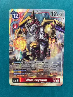 WarGreymon BT14-101 Advanced Generation AD-01 Reprint Digimon Card Game x1 - Image 1
