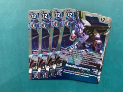 MetalGarurumon BT22-026 Playset Cyber Eden Digimon Card Game x4 - Image 1