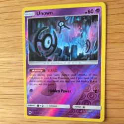 UNOWN 91/214 POKEMON CARD (LOST THUNDER SET) REVERSE HOLO - Image 4
