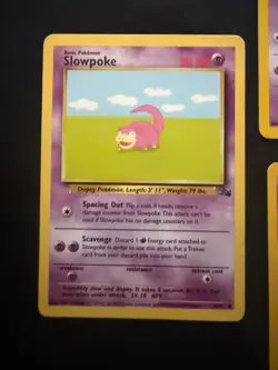 Pokemon WOTC Psychic Card Lot Slowpoke Abra Smoochum Girafarig x5 Vintage - Image 2