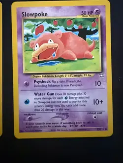 Pokemon WOTC Psychic Card Lot Slowpoke Abra Smoochum Girafarig x5 Vintage - Image 4