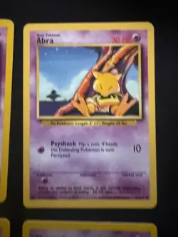 Pokemon WOTC Psychic Card Lot Slowpoke Abra Smoochum Girafarig x5 Vintage - Image 5