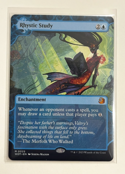 MTG – Wilds of Elraine – Enchanted Tales – Rhystic Study – Mythic 0025 - Image 1