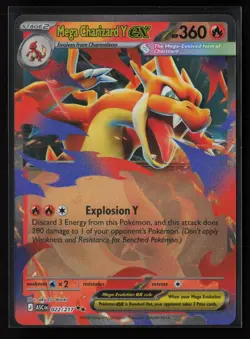 Mega Charizard Y ex 022/217 Double Rare Ascended Heroes Pokemon Holo - Image 1