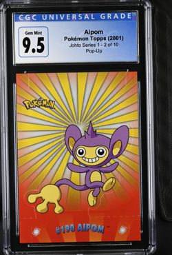 CGC 10 2001 topps Pokemon TV Johto Series 1 Aipom Pop Up 2 of 10 - Image 1