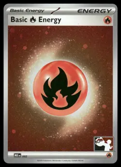 Play! Pokemon Stamped Promo Fire Energy Cosmo Holo - NM #1 - Image 1