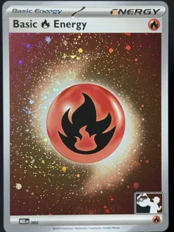 Play! Pokemon Stamped Promo Fire Energy Cosmo Holo - NM #1 - Image 3