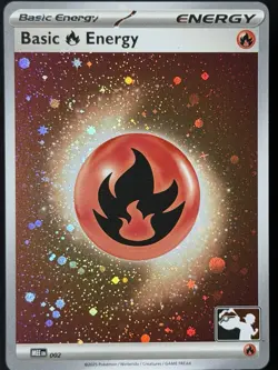 Play! Pokemon Stamped Promo Fire Energy Cosmo Holo - NM #1 - Image 4
