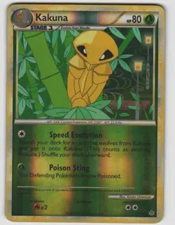 Kakuna Uncommon HGSS Unleashed 32/95 Reverse Holo Near Mint Pokemon - Image 1