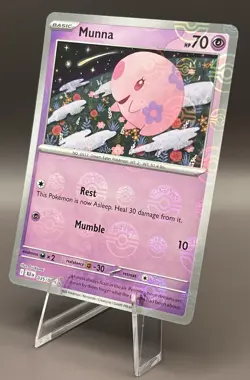 035/086 Munna - SV Black Bolt - Pokeball Holo NM Pokemon - Image 1