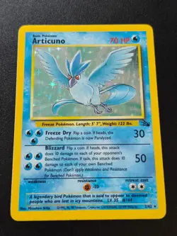 Articuno 2/62 Unlimited Holo Rare Fossil Pokemon LP - Image 1