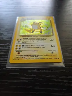 Pokemon TCG Raichu Base Set 14/102 Holo 1999-2000 Wizards Base Set Copyright... - Image 3