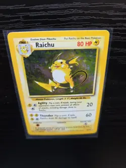 Pokemon TCG Raichu Base Set 14/102 Holo 1999-2000 Wizards Base Set Copyright... - Image 5