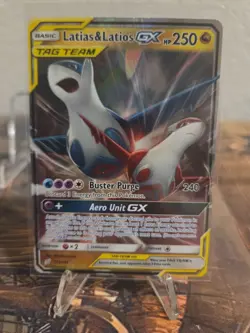 Latias & Latios GX 113/181 SM-Team Up TAG TEAM Full Art Holo Ultra Rare LP - Image 3