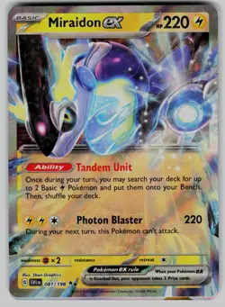 Miraidon ex 081/198 Double Rare Scarlet & Violet Pokemon Near Mint - Image 1
