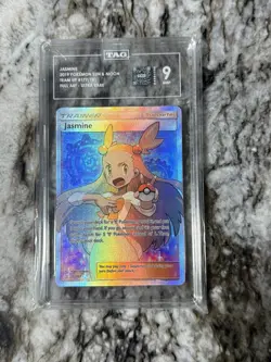 2019 POKEMON SUN & MOON TEAM UP #177 FULL ART/JASMINE TAG 9 - Image 1