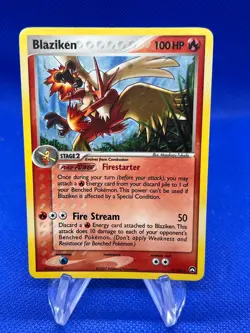 2007 Pokemon EX Power Keepers Blaziken 5/108 Holo Rare W/ Swirl LP - Image 1