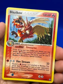 2007 Pokemon EX Power Keepers Blaziken 5/108 Holo Rare W/ Swirl LP - Image 2