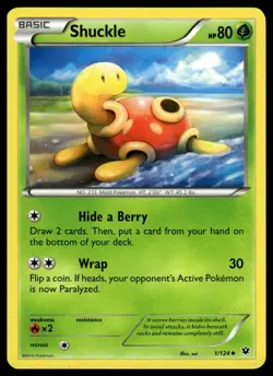 Shuckle 1/124 Uncommon Fates Collide Pokemon Lightly Played - Image 1