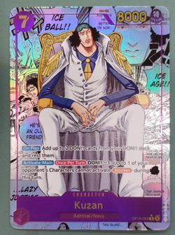 One Piece TCG Kuzan Op 16-63 Alternate Art Rare Manga Japanese Card NM w/ Pics - Image 1