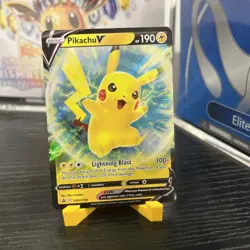 Pokemon Card - Pikachu V - SWSH198 V Black Star Promo - Image 1