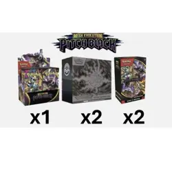 PRESALE Pitch Black Pokemon Center Bundle 2x PC ETB 1x Booster Box 2x Bundle NEW - Image 1