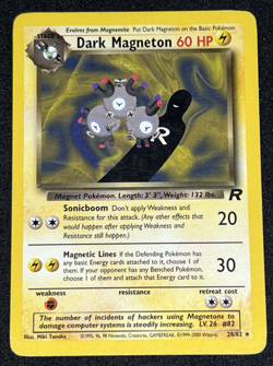 Dark Magneton 28/82 Team Rocket WOTC Non Holo Rare Pokemon Card MP - Image 1