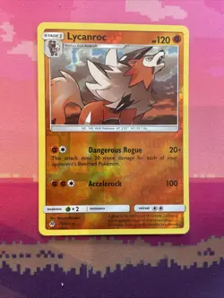 Pokemon Card Lycanroc Forbidden Light Reverse Holo Rare 76/131 Near Mint - Image 1