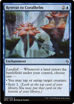 Retreat to Coralhelm 082/274 Battle for Zendikar MTG Uncommon - Image 1