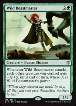 Wild Beastmaster - Light Play MTG Commander 2016 Edition - Image 1