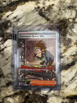 Clemont's Quick Wit 243/191 Special Illustration Rare Surging Sparks Pokemon NM - Image 1