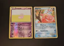 Slowpoke Reverse Holo & Flegmon Pikachu Cameo Non Holo Pokemon Karten Sammlung - Image 1