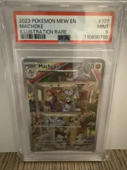 2023 Pokemon Mew 151 Machoke IR 177/165 PSA 9 Mint Full Art - Image 1