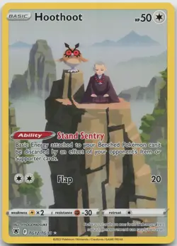Hoothoot TG12/TG30 Holo Astral Radiance Trainer Gallery Pokemon NM - Image 1
