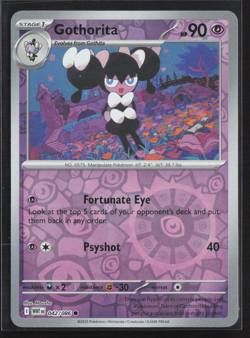 042/086 Gothorita - SV White Flare - Reverse Holo NM Pokemon - Image 1